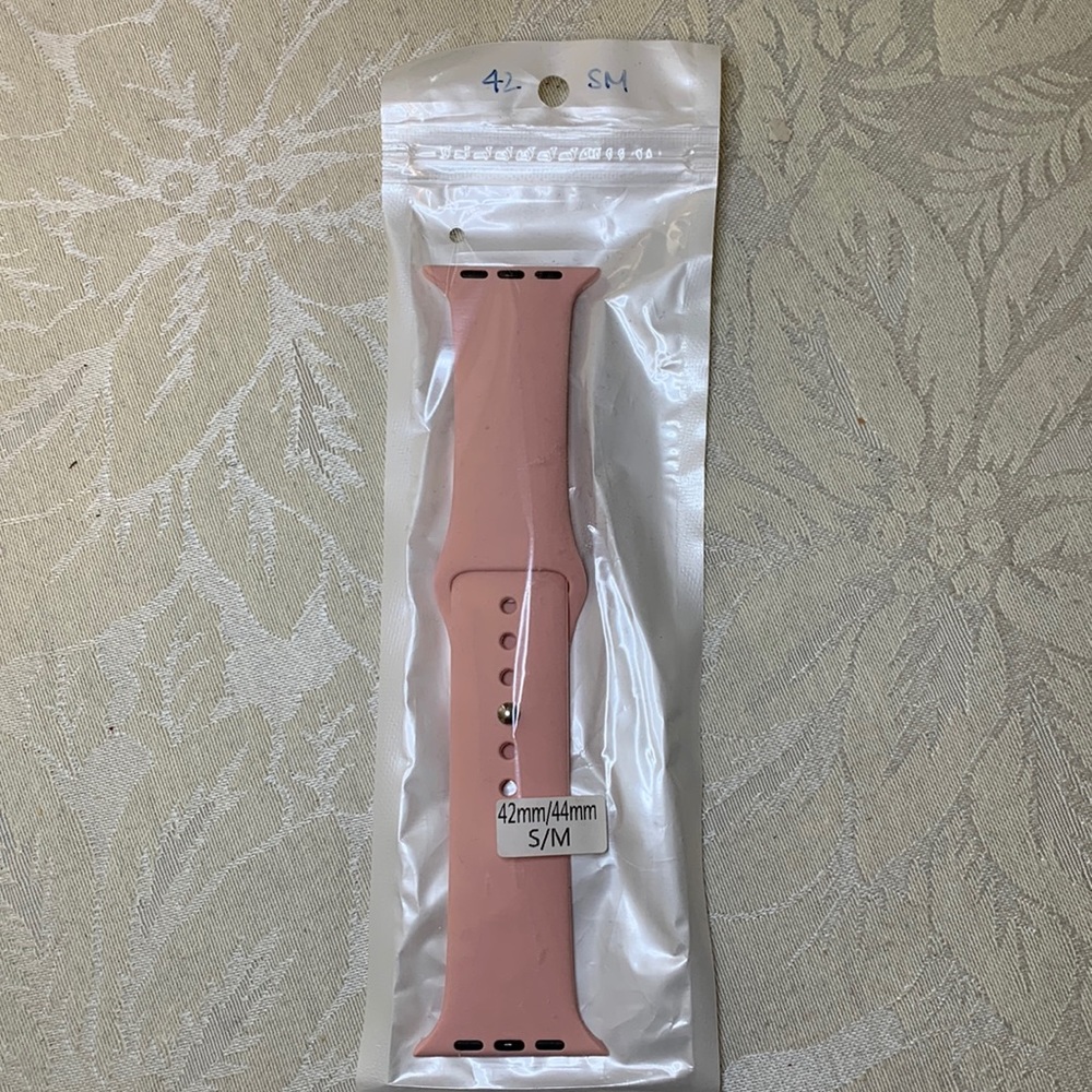 Pink Apple Watch Silicone Band